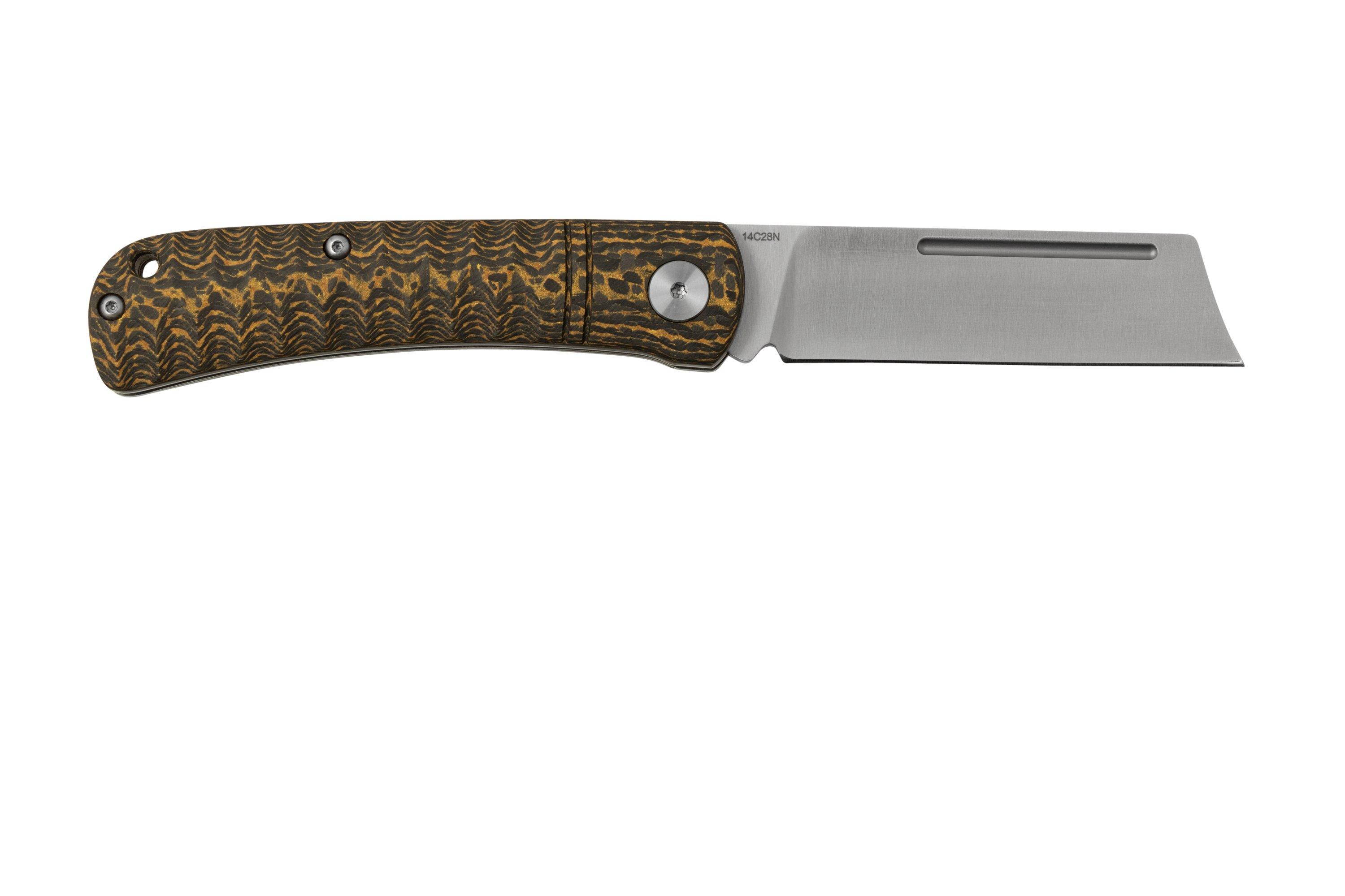 QSP Knife Hedgehog QS142C, Golden Carbon Fiber, slipjoint pocket knife