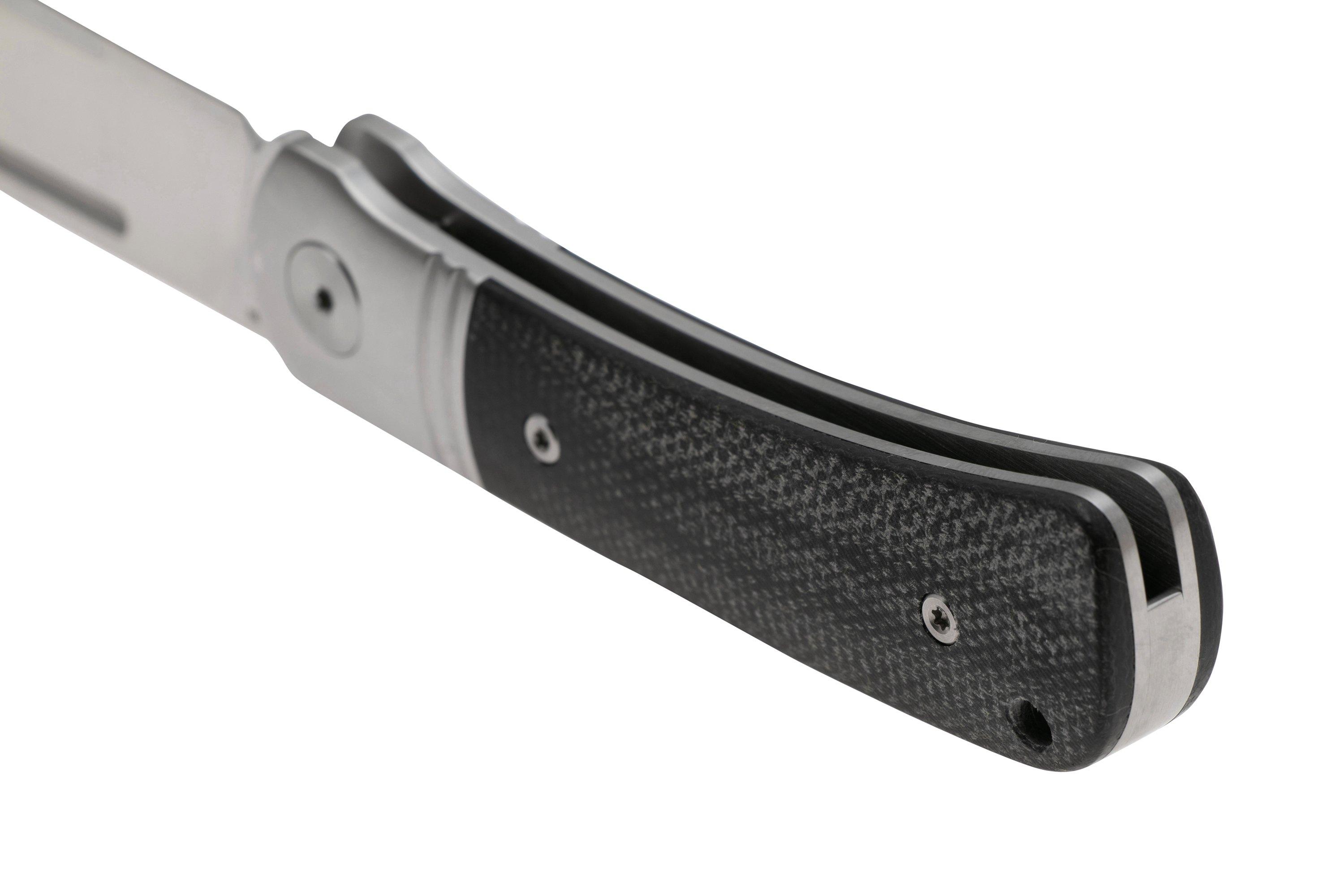 QSP Knife Hedgehog Spear Point 142SP-A, Satin 14C28N, Black