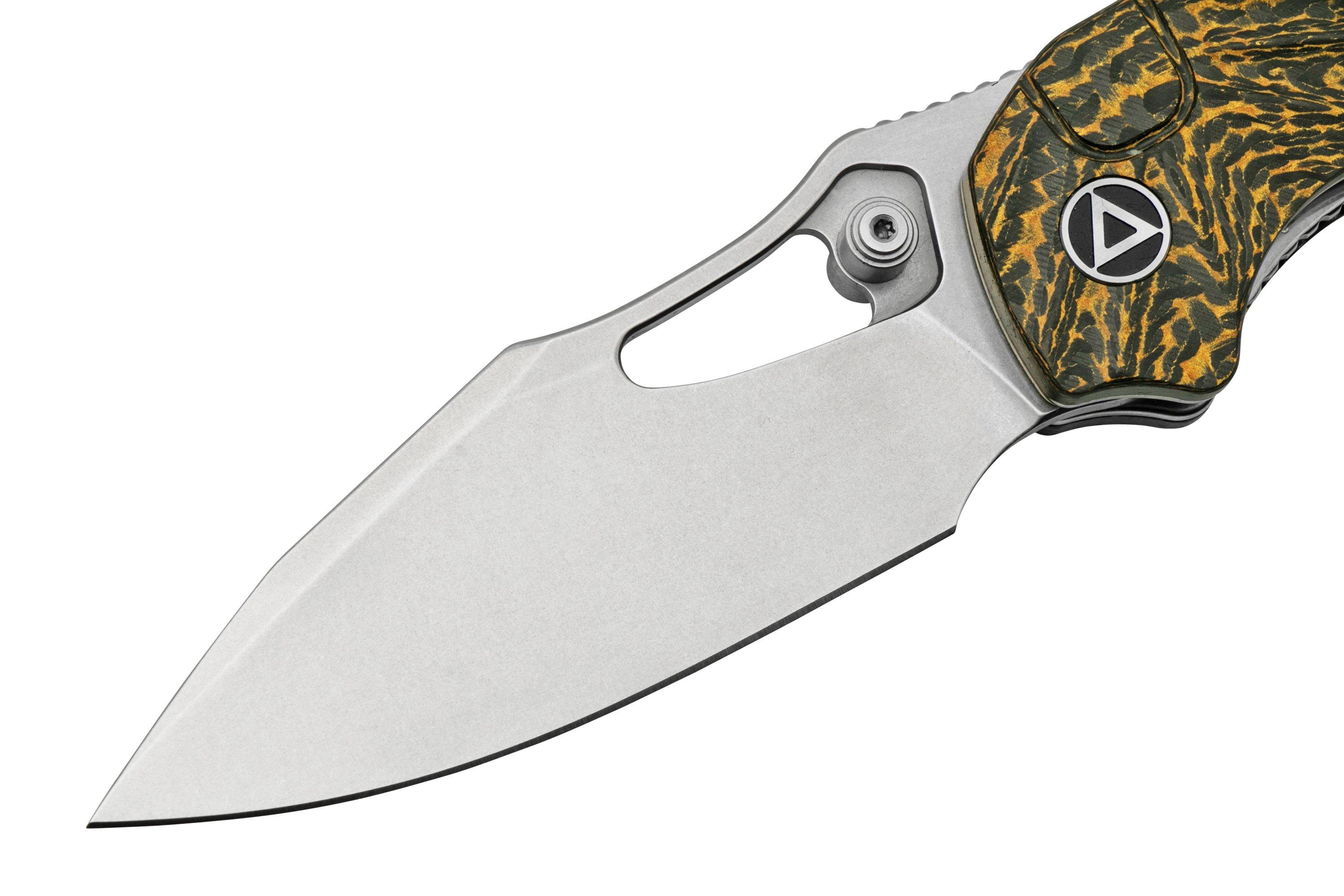 QSP Knife Hornbill QS146-A1 Golden Carbon Fiber, Stonewashed, pocket ...