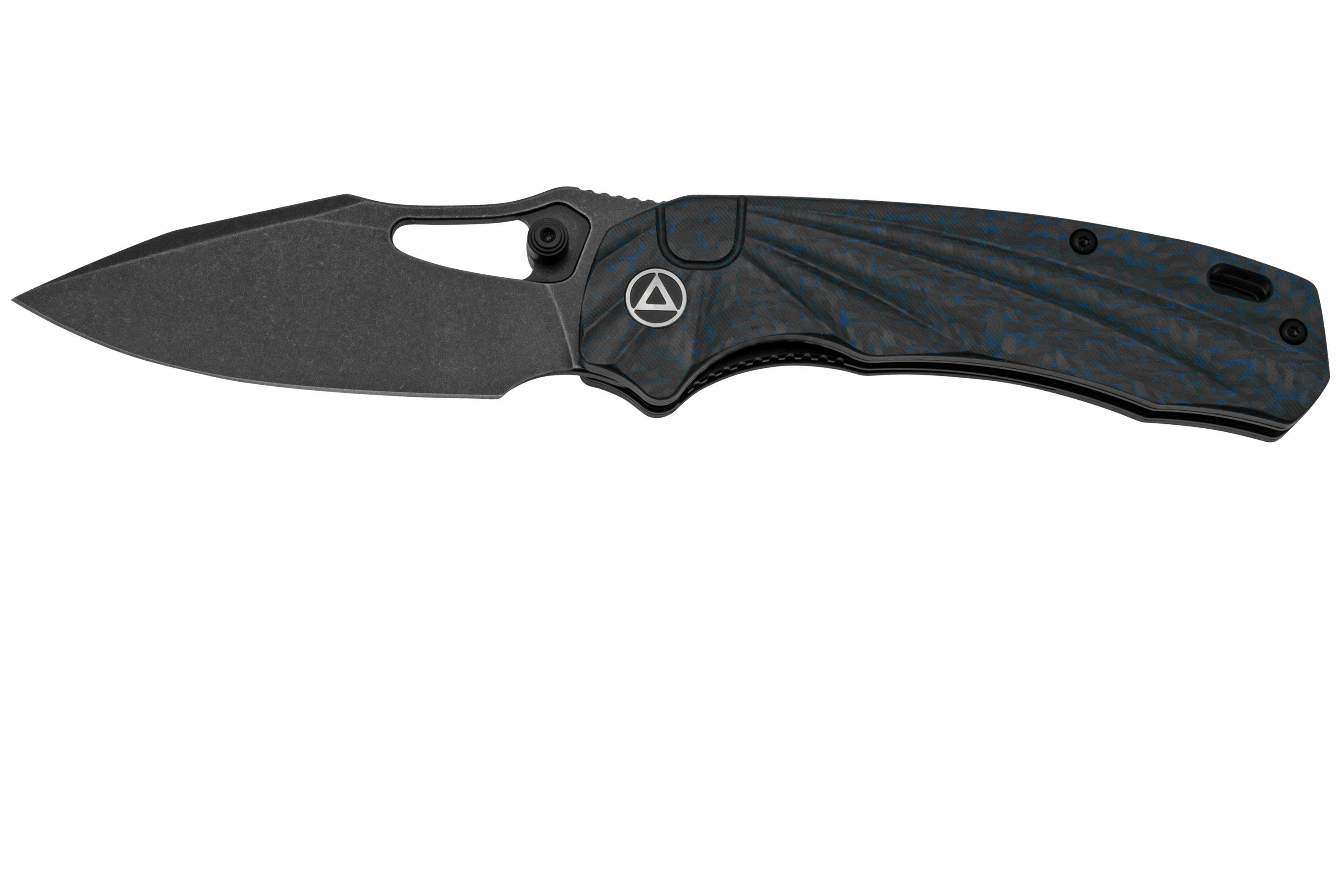 QSP Knife Hornbill QS146-B2 Blue Carbon Fiber, Black Stonewashed ...