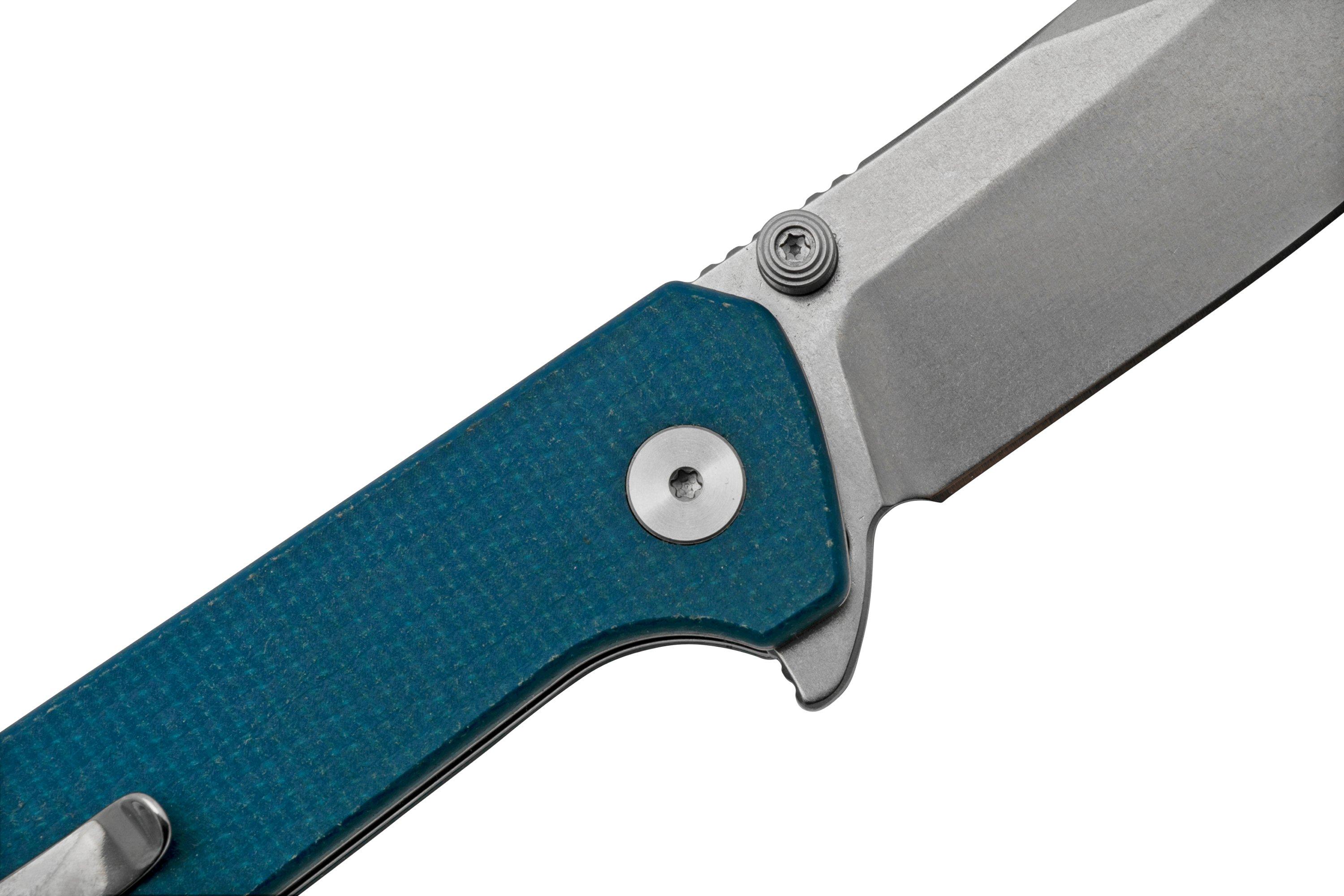 qsp-grebe-qs147-b1-14c28n-clippoint-blue-micarta-pocket-knife