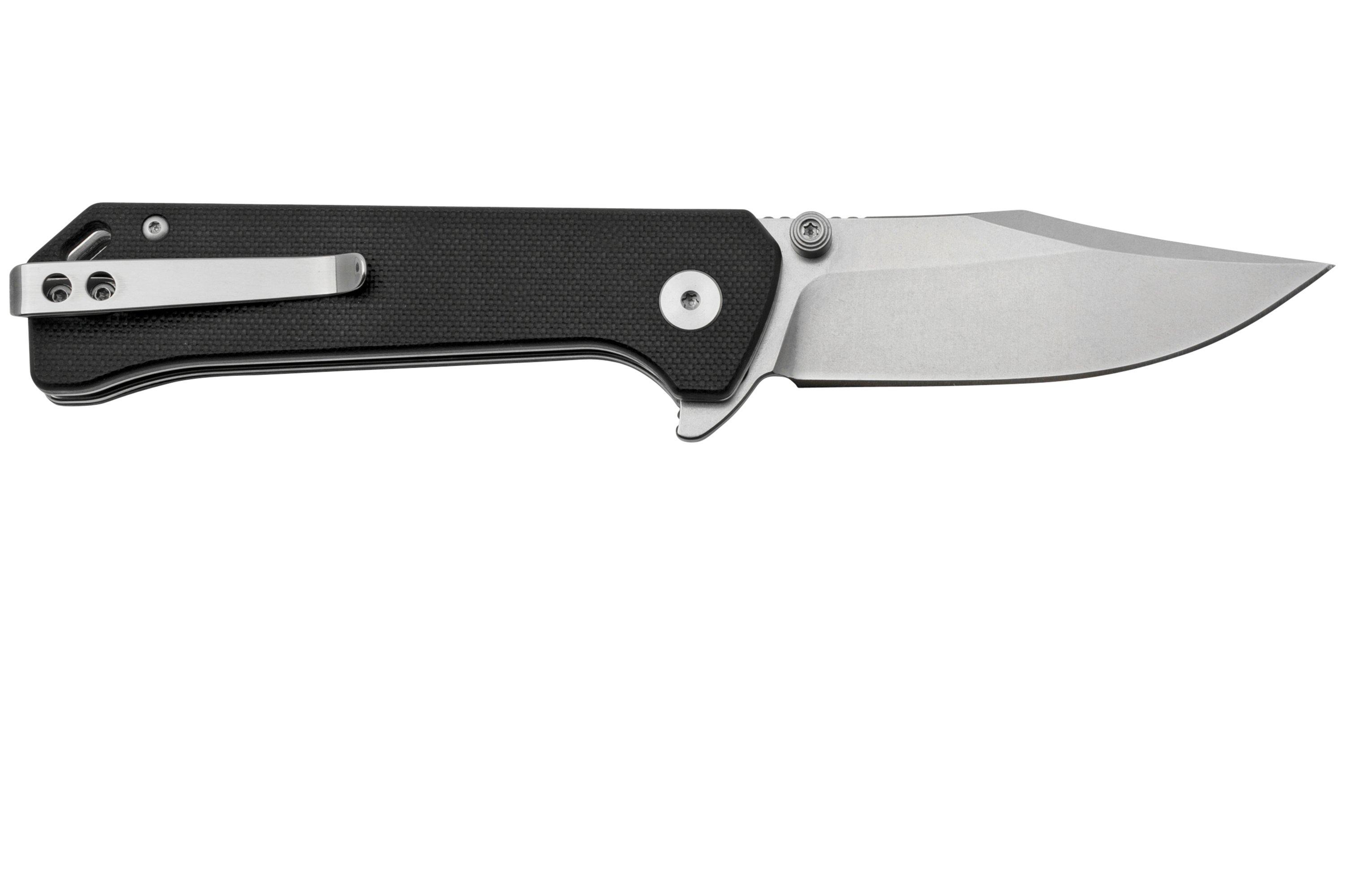qsp-grebe-qs147-c1-14c28n-clippoint-black-g10-pocket-knife