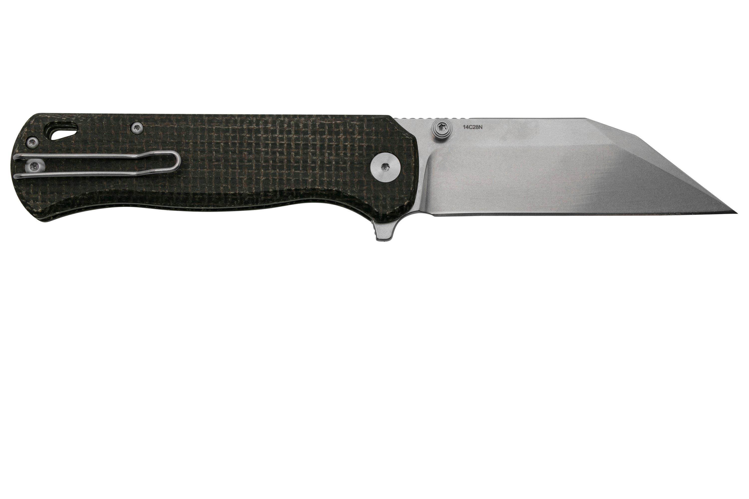 QSP Knife Swordfish QS149C1 Brown Rough Micarta, Stonewashed, pocket