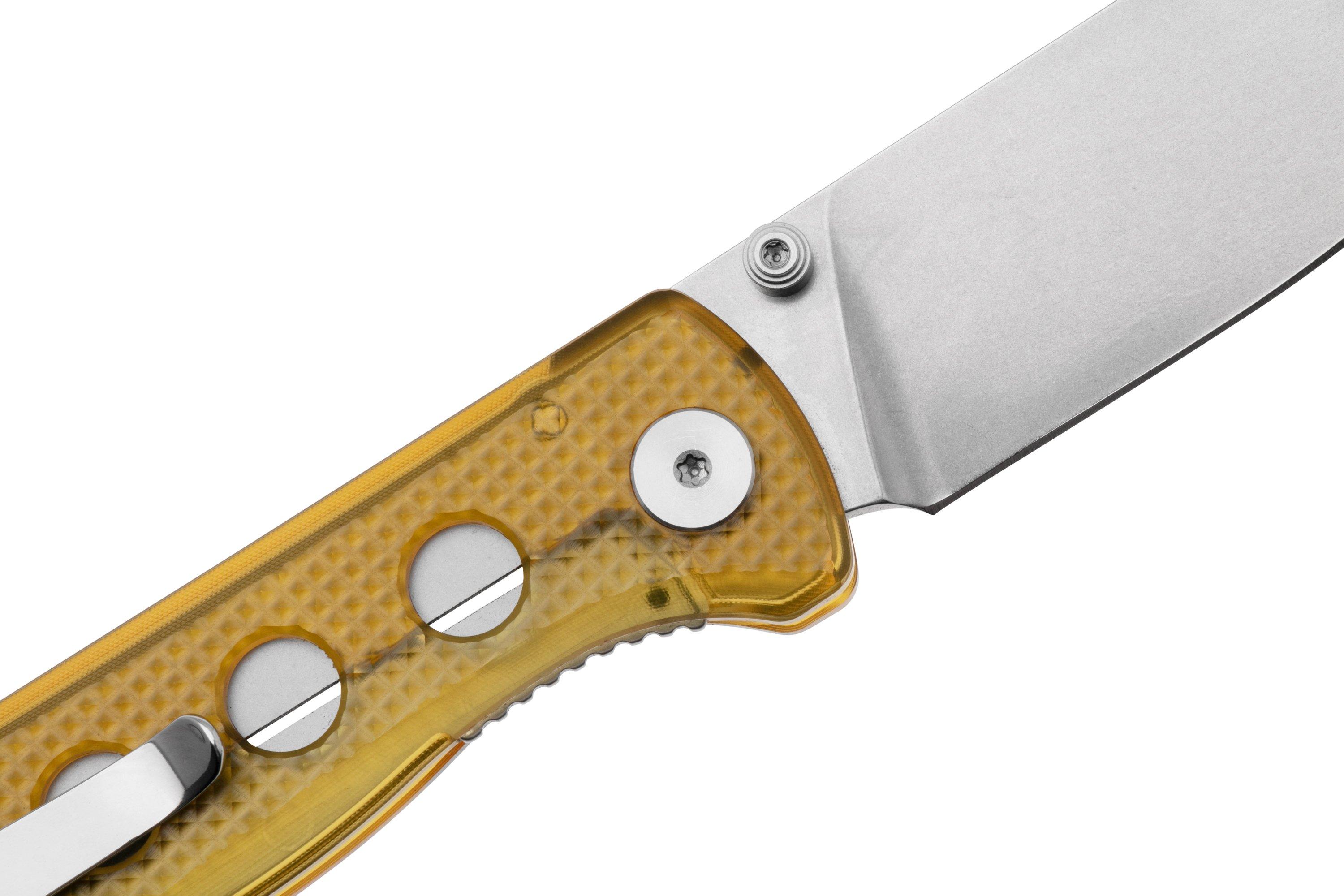 QSP Knife Canary Folder QS150-J1 Satin, Ultem, couteau de poche ...