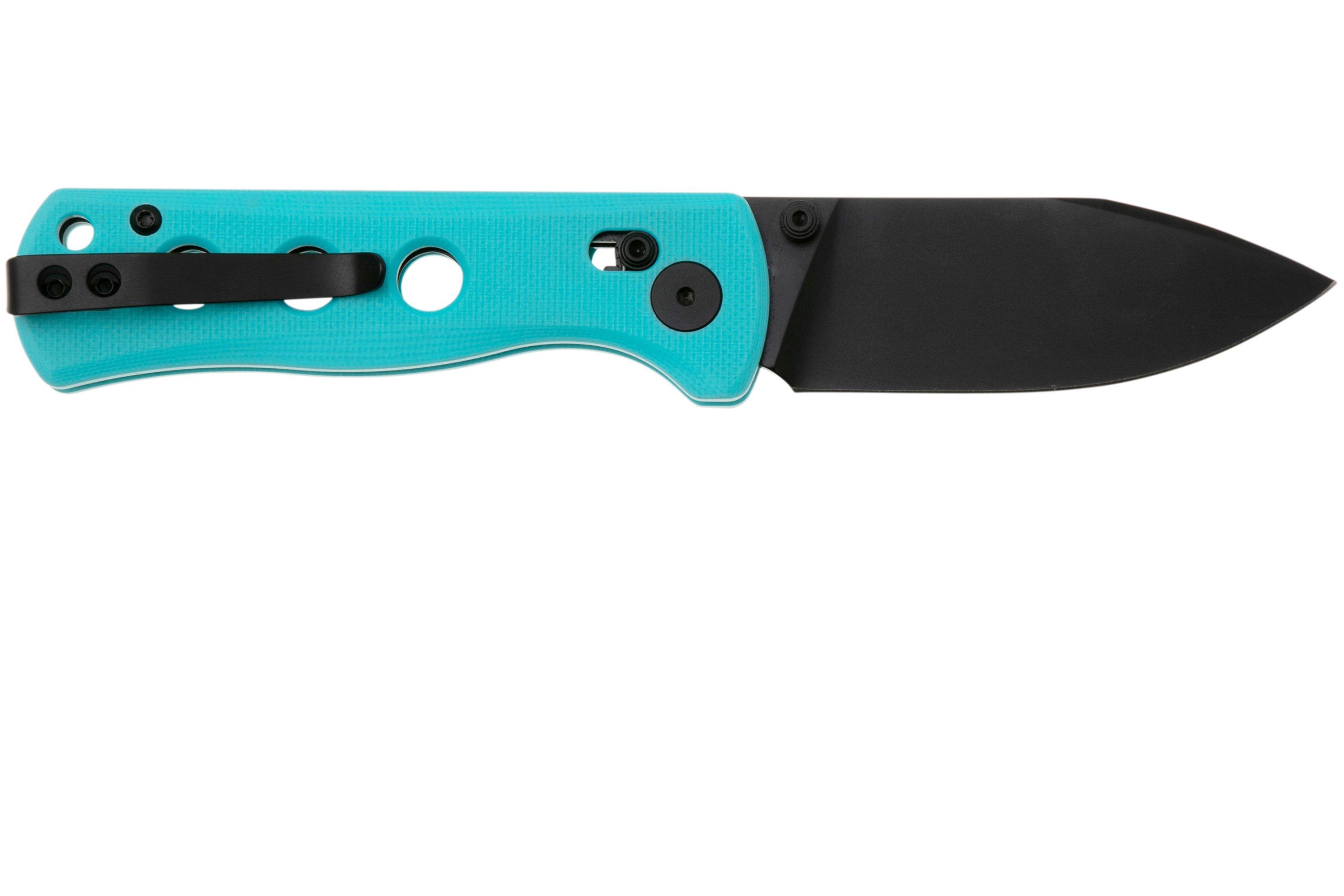 QSP Knife Canary Glyde 150GL-C2 Black 14C28N, Blue G10, pocket knife ...