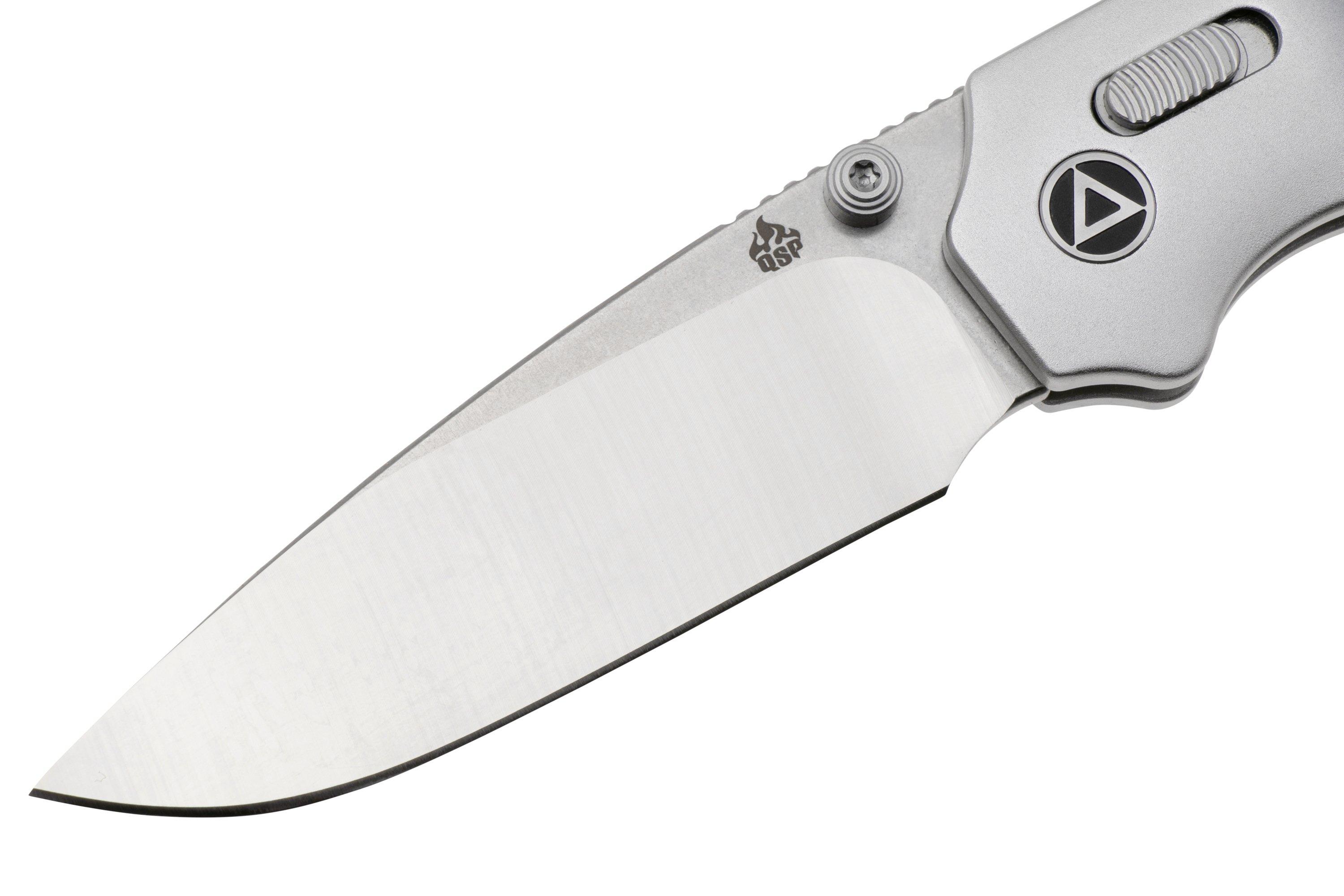 QSP Knife Vault QS157-A1 Stonewashed Black Micarta, pocket knife, Jacob ...