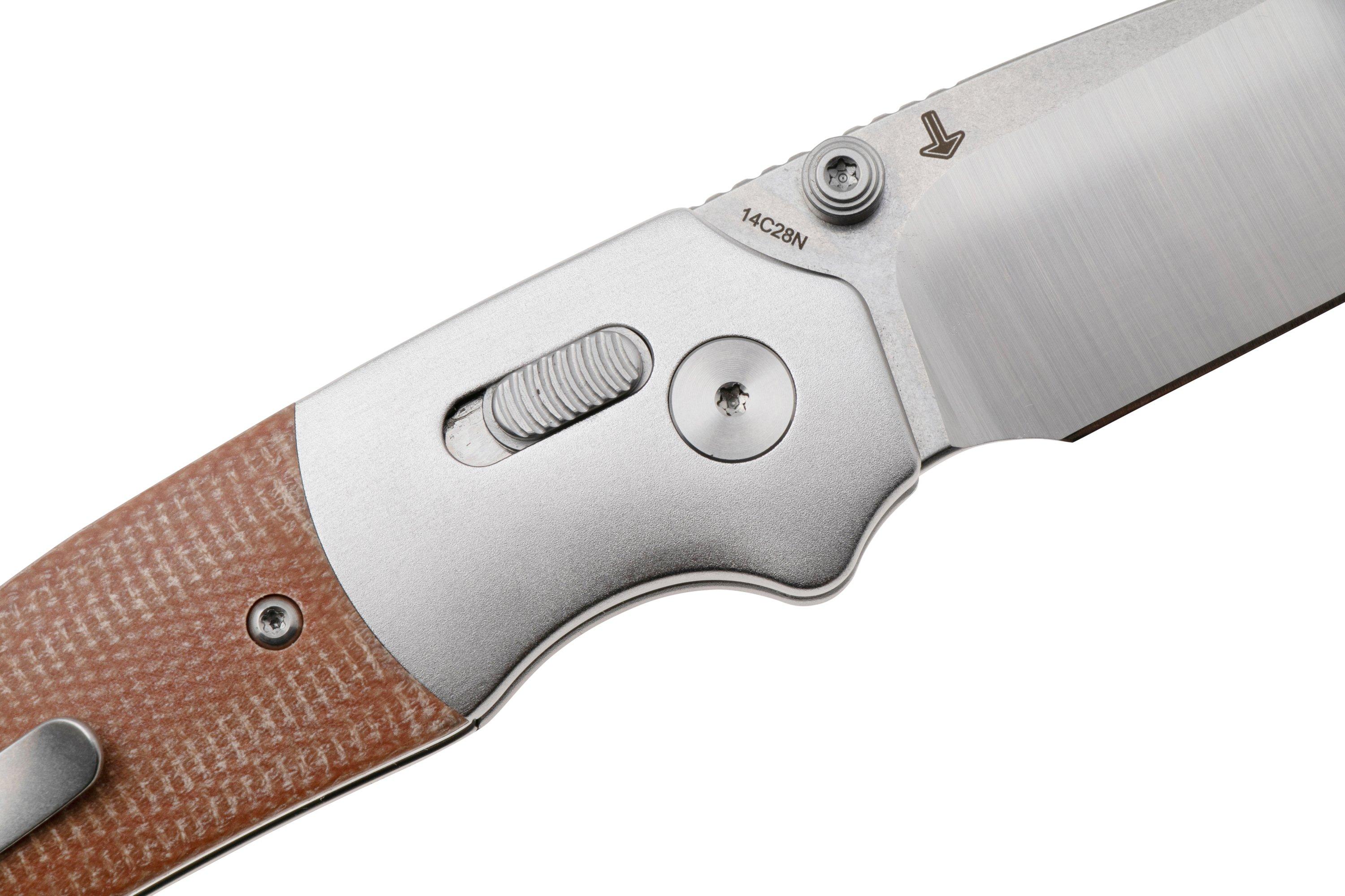 QSP Knife Vault QS157-C1 Stonewashed Tan Micarta, pocket knife, Jacob ...