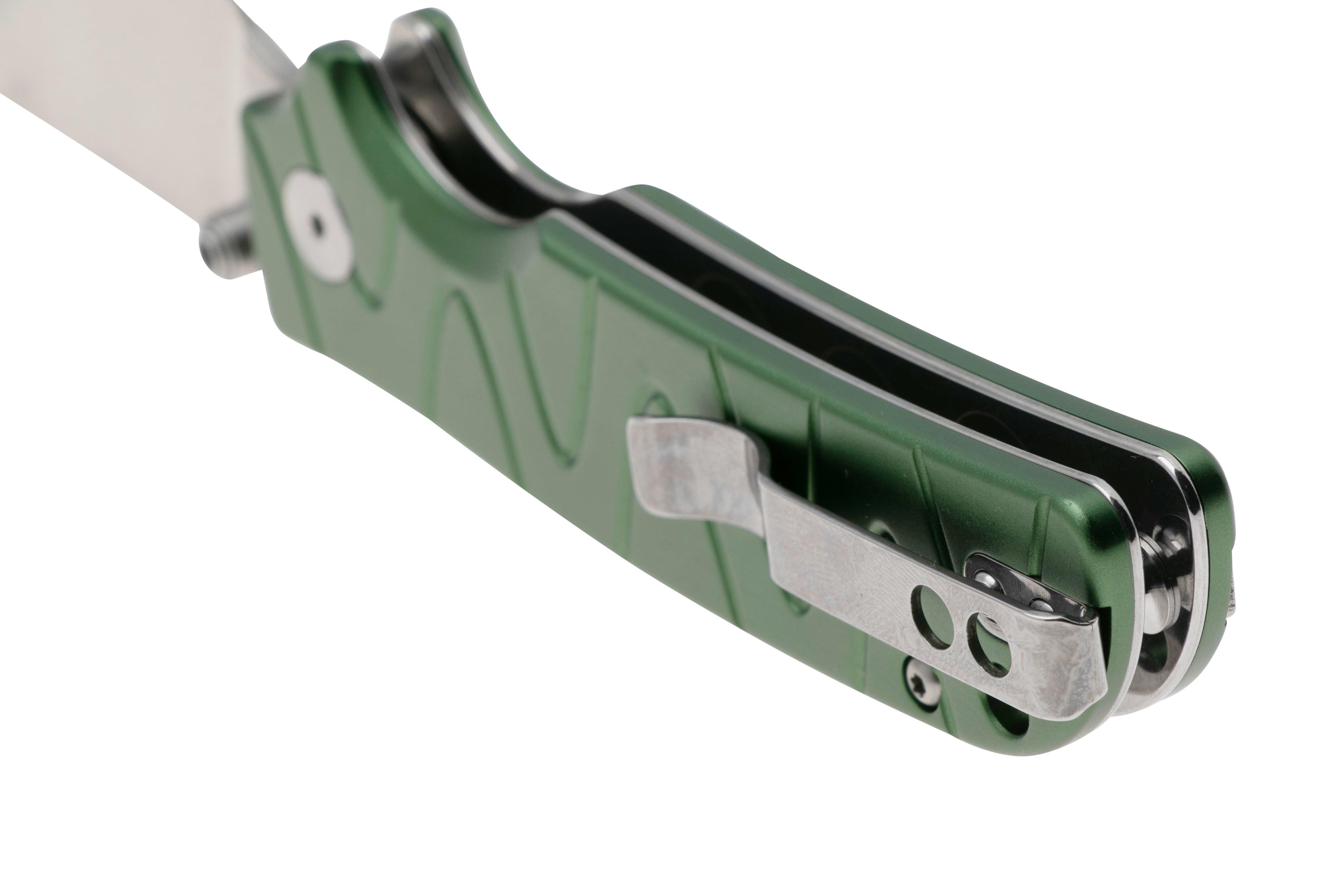 Qsp Knife Kali Qs159 E1 Stonewashed 14c28n Green Aluminum Pocket Knife 
