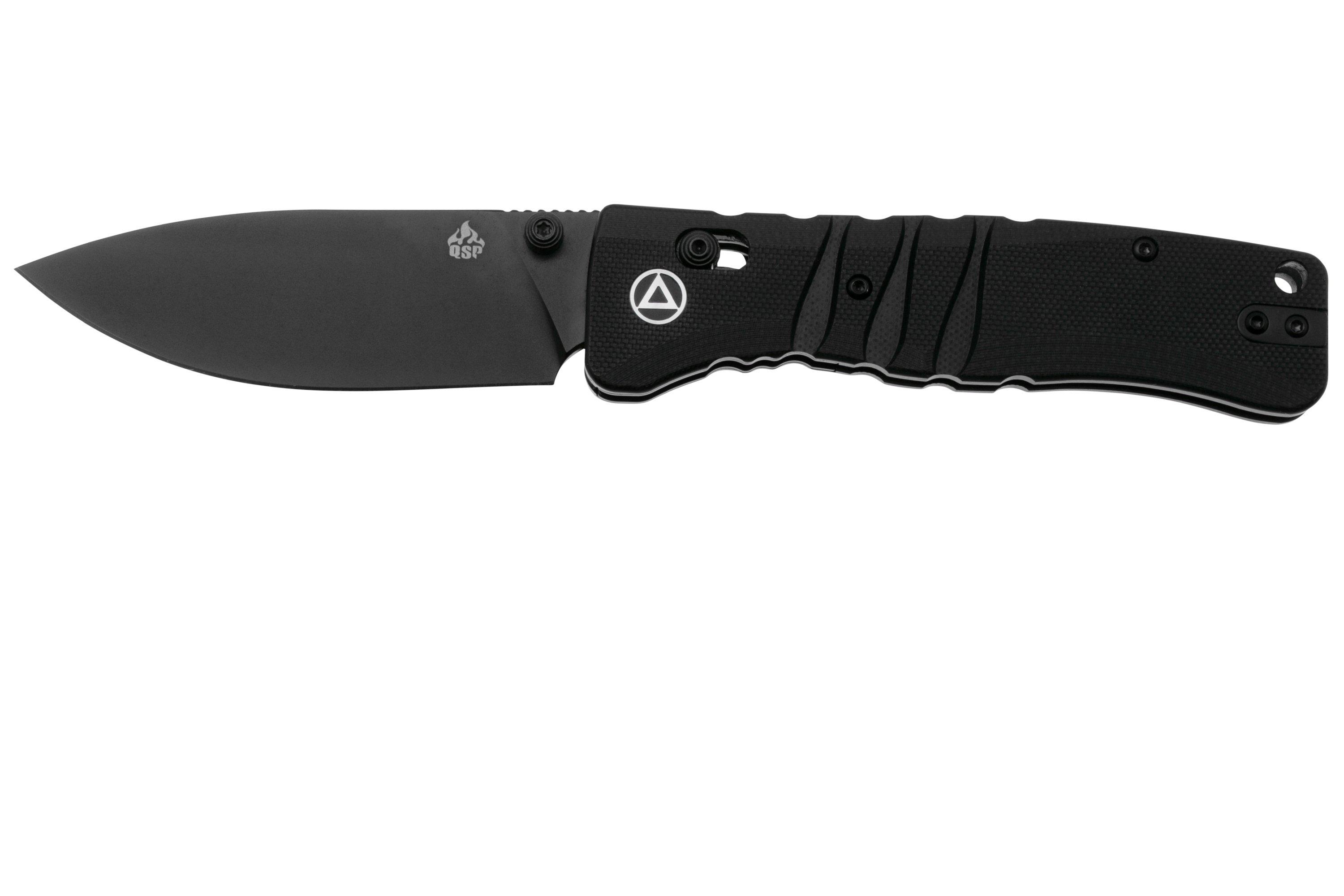 Qsp Knife Ripley Qs160 A2 Black 14c28n Black G10 Pocket Knife Keanu 