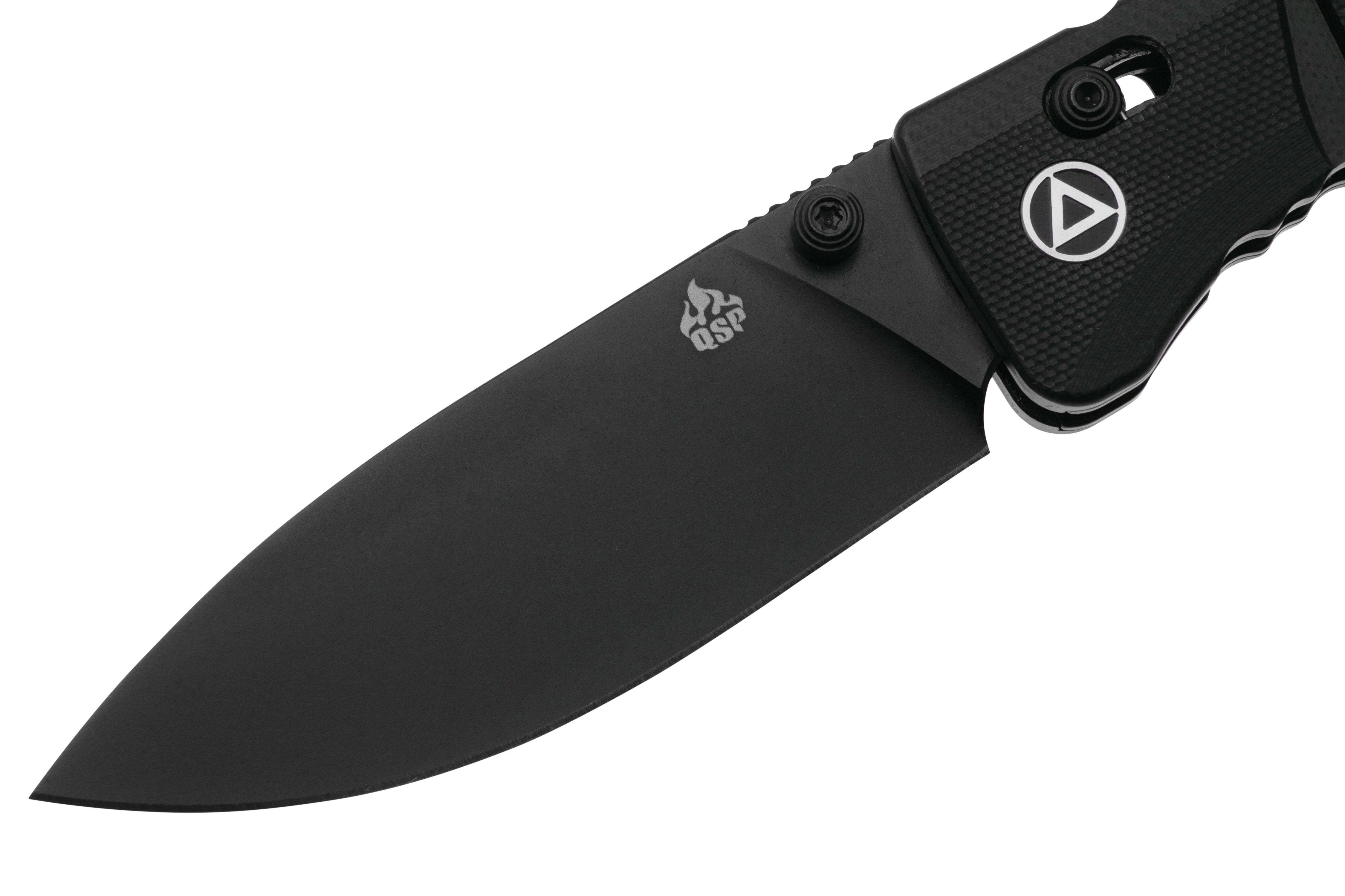 QSP Knife Ripley QS160-A2 Black 14C28N Black G10, pocket knife, Keanu ...
