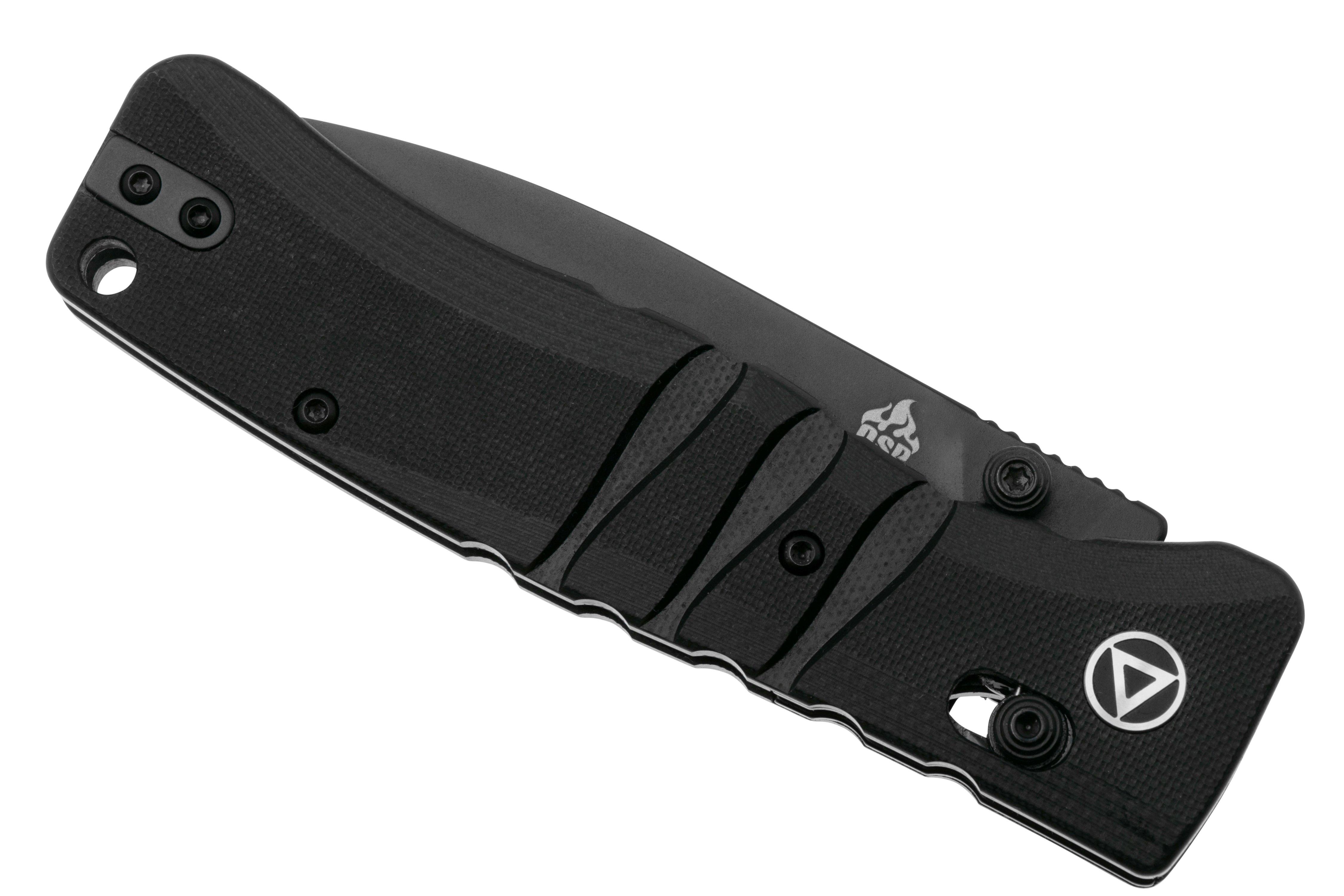 QSP Knife Ripley QS160-A2 Black 14C28N Black G10, pocket knife, Keanu ...