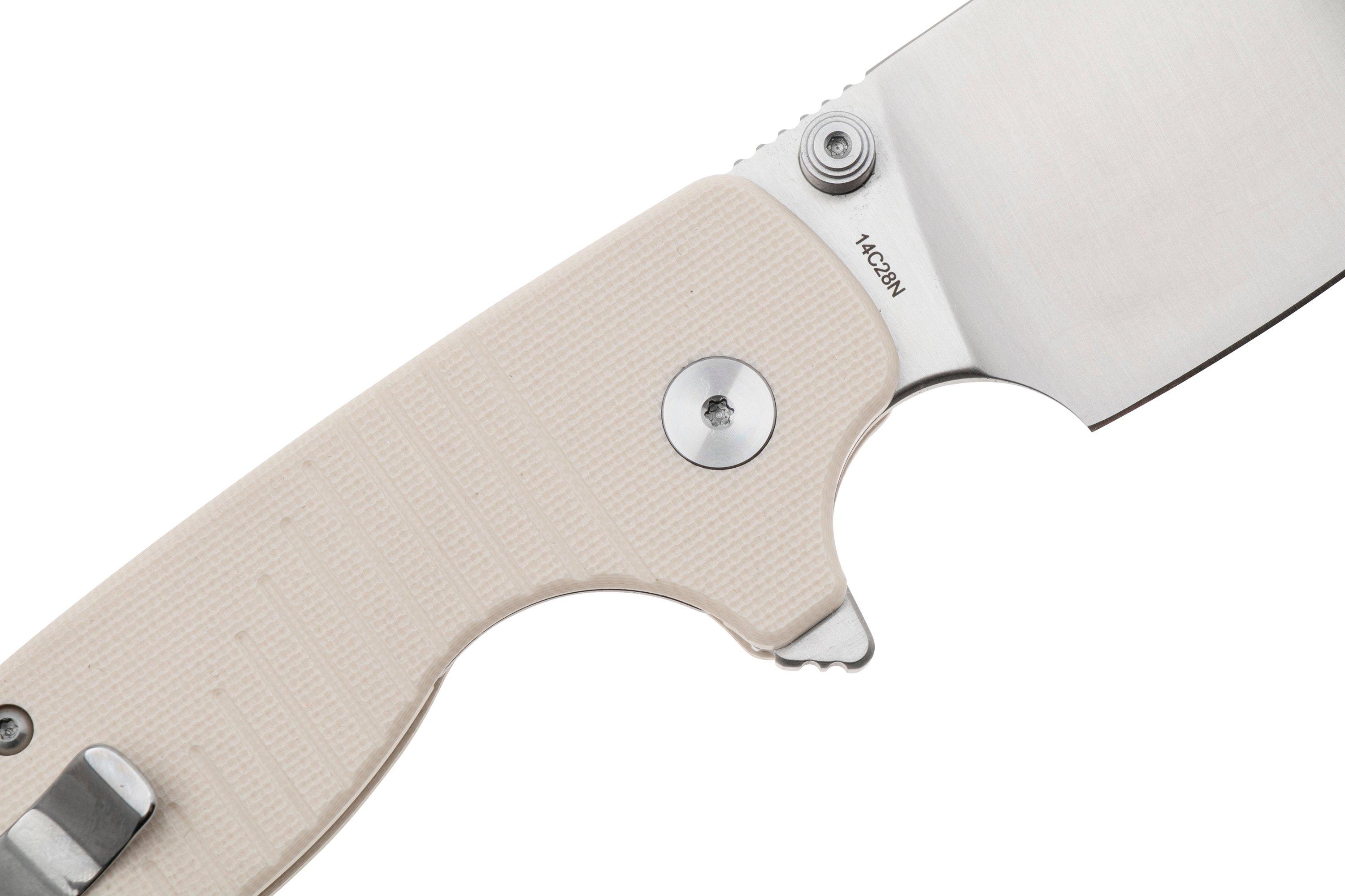 QSP Knife Chefmaster 163-B1, Satin 14C28N, Ivory White G10, pocket ...
