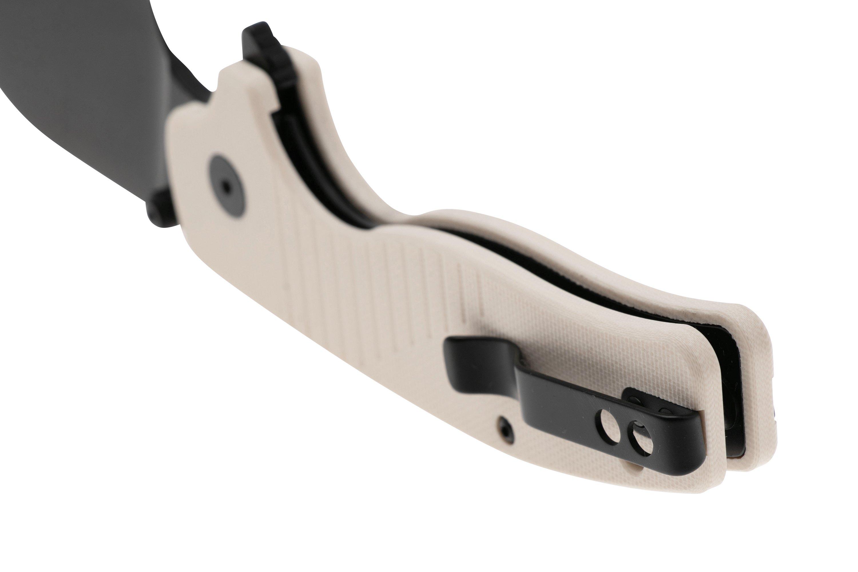 QSP Knife Chefmaster 163-B2, Black 14C28N, Ivory White G10, zakmes ...