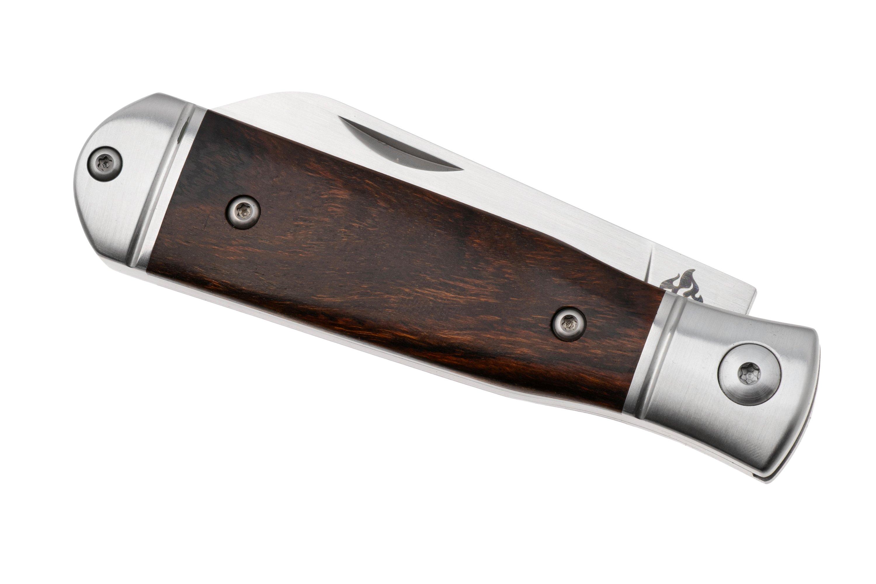 QSP Knife Jumping Jack QS167-D Satin 14C28N, Desert Ironwood