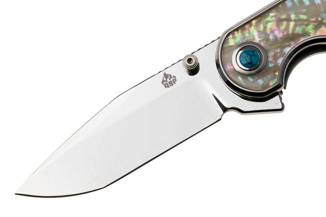 Afbeelding voor QSP Knife Nebula QS168-A Mirror Polish 14C28N Mother of Pearl, zakmes
