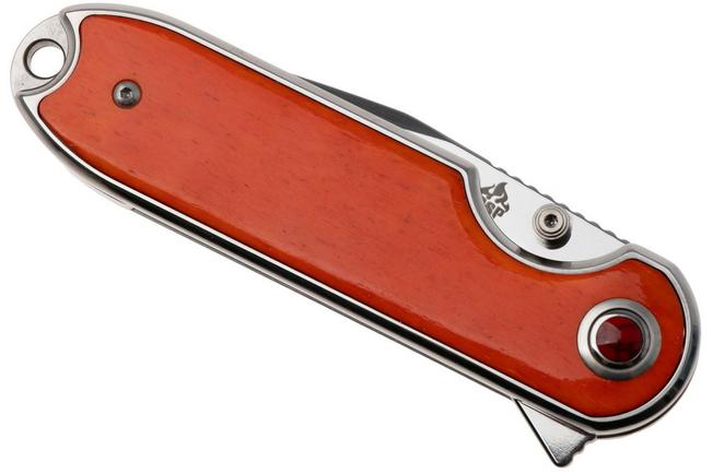 Afbeelding voor QSP Knife Nebula QS168-D Mirror Polish 14C28N Orange Bone, zakmes