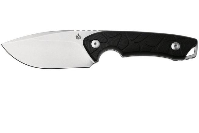 Afbeelding voor QSP Knife Tiny TOT QS169-A1 Stonewashed 10Cr15MoV Black G10, vaststaand mes