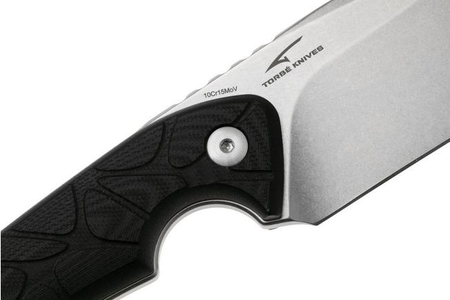 Afbeelding voor QSP Knife Tiny TOT QS169-A1 Stonewashed 10Cr15MoV Black G10, vaststaand mes