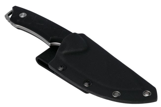 Afbeelding voor QSP Knife Tiny TOT QS169-A1 Stonewashed 10Cr15MoV Black G10, vaststaand mes