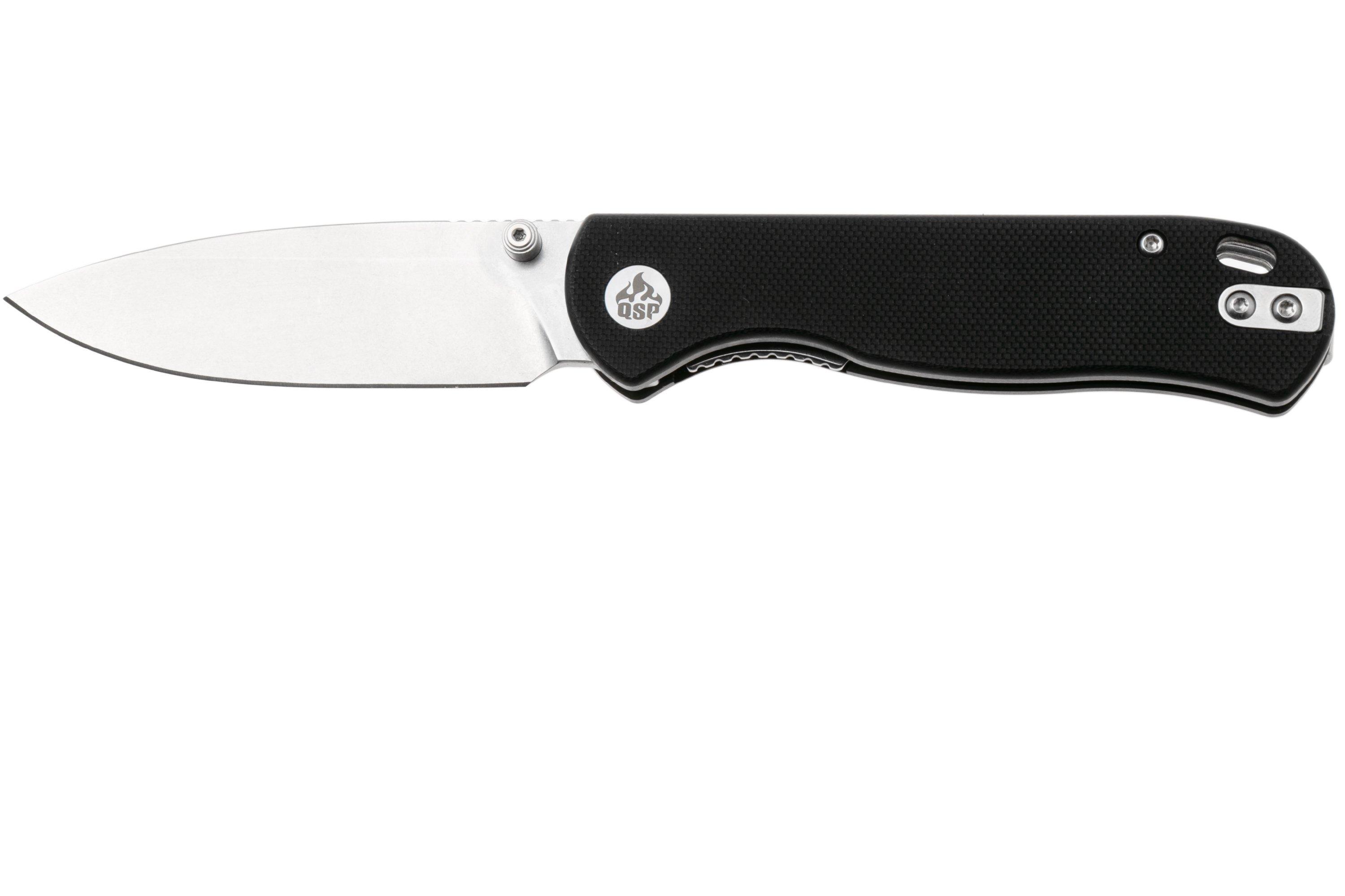 Qsp Knife Ferret Qs170 A1 Stonewashed Nitro V Black G10 Navalha 