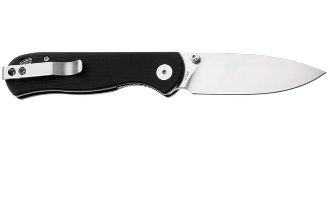 Afbeelding voor QSP Knife Ferret QS170-A1, Stonewashed Nitro-V, Black G10 zakmes