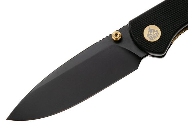 Afbeelding voor QSP Knife Ferret QS170-A2, Black Nitro-V, Black G10 zakmes