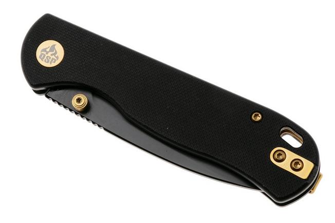 Afbeelding voor QSP Knife Ferret QS170-A2, Black Nitro-V, Black G10 zakmes
