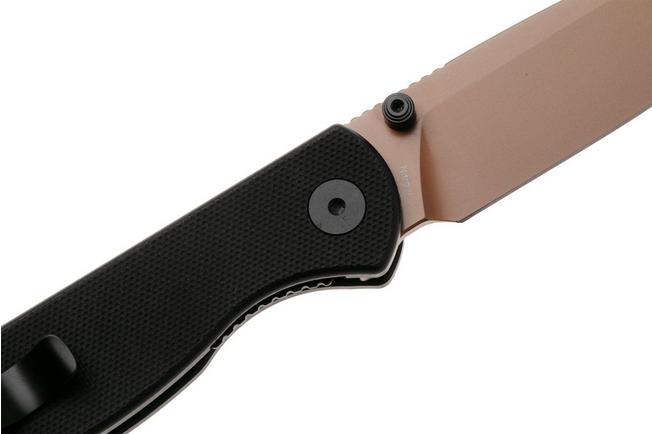Afbeelding voor QSP Knife Ferret QS170-A3, Rose Gold Nitro-V, Black G10 zakmes