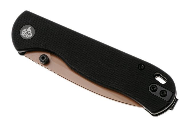Afbeelding voor QSP Knife Ferret QS170-A3, Rose Gold Nitro-V, Black G10 zakmes