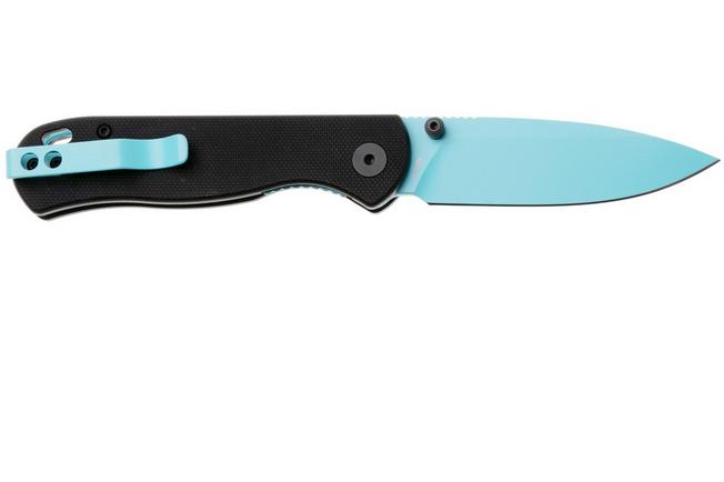 Afbeelding voor QSP Knife Ferret QS170-A4, Sky Blue Nitro-V, Black G10 zakmes