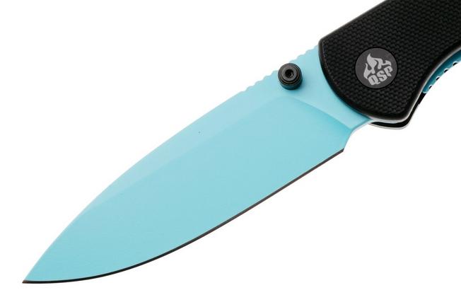 Afbeelding voor QSP Knife Ferret QS170-A4, Sky Blue Nitro-V, Black G10 zakmes