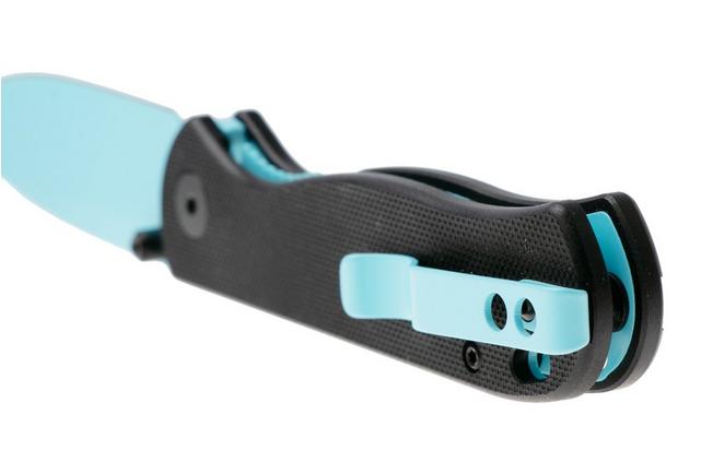 Afbeelding voor QSP Knife Ferret QS170-A4, Sky Blue Nitro-V, Black G10 zakmes