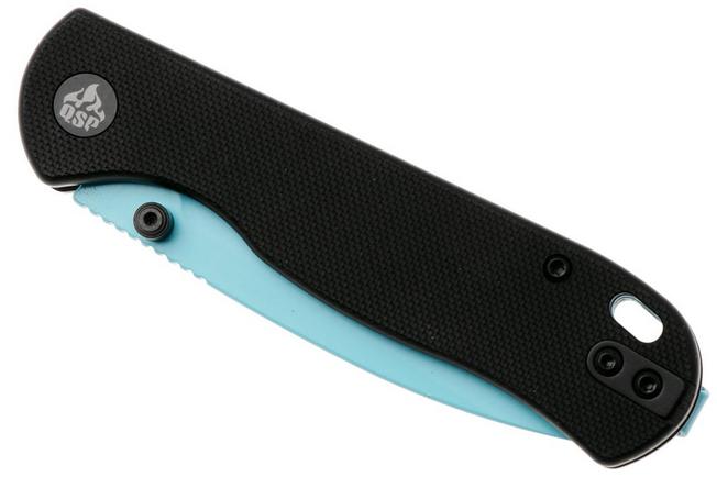 Afbeelding voor QSP Knife Ferret QS170-A4, Sky Blue Nitro-V, Black G10 zakmes