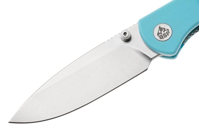 Afbeelding voor QSP Knife Ferret QS170-B1, Stonewashed Nitro-V, Sky Blue G10 zakmes