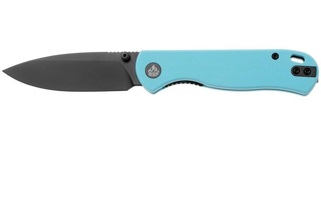 Afbeelding voor QSP Knife Ferret QS170-B2, Black Nitro-V, Sky Blue G10 zakmes