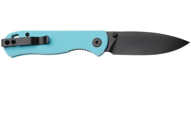Afbeelding voor QSP Knife Ferret QS170-B2, Black Nitro-V, Sky Blue G10 zakmes