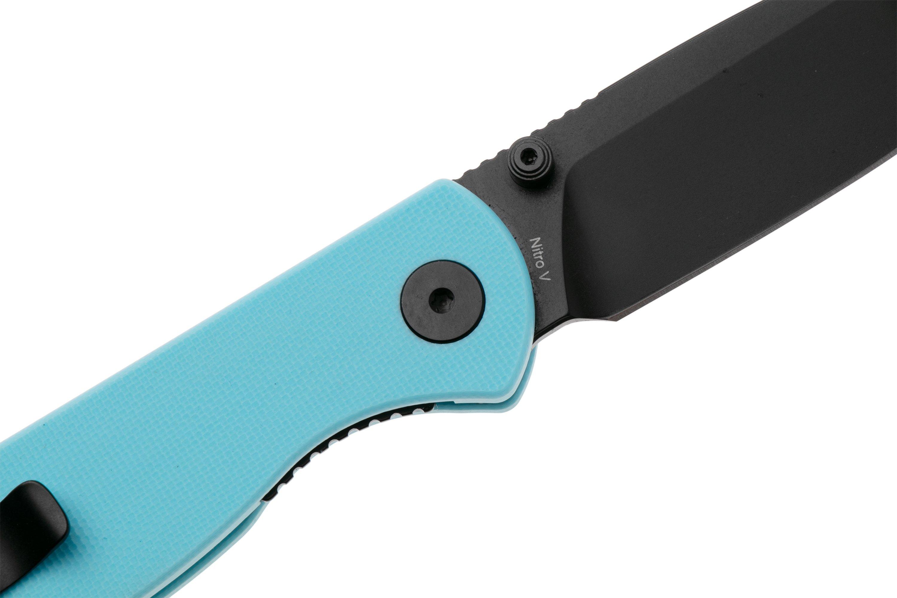 Nóż składany QSP Knife Ferret QS170-B2, Black Nitro-V, Sky Blue G10 ...