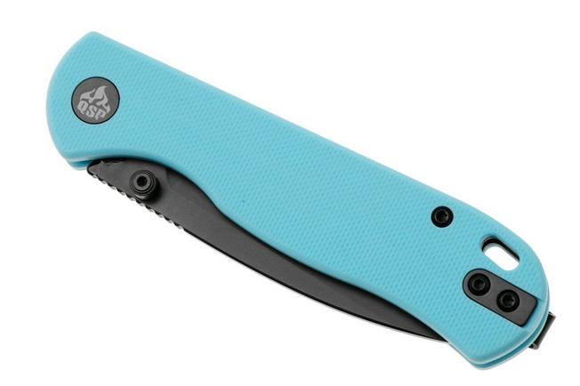 Afbeelding voor QSP Knife Ferret QS170-B2, Black Nitro-V, Sky Blue G10 zakmes