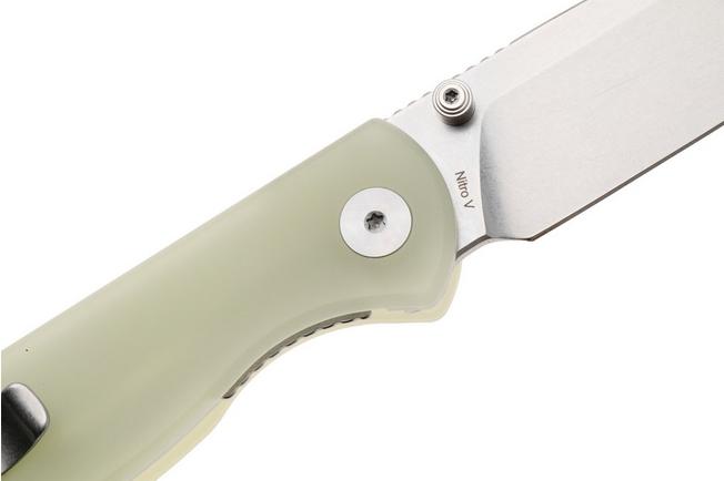 Afbeelding voor QSP Knife Ferret QS170-C1, Stonewashed Nitro-V, Glow In The Dark Resin zakmes