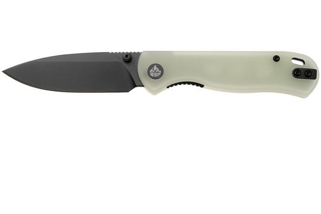 Afbeelding voor QSP Knife Ferret QS170-C2, Black Nitro-V, Glow In The Dark Resin zakmes