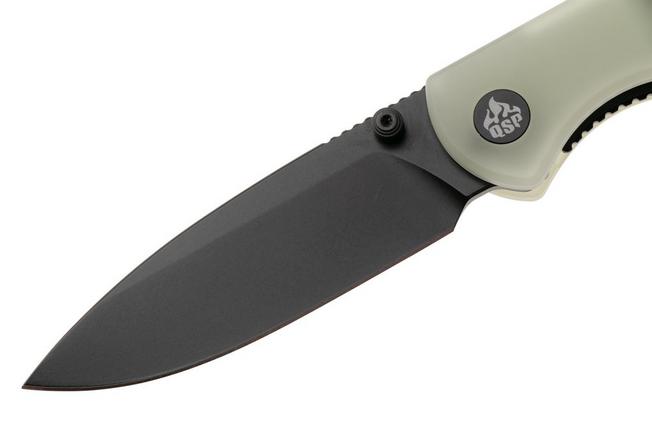 Afbeelding voor QSP Knife Ferret QS170-C2, Black Nitro-V, Glow In The Dark Resin zakmes