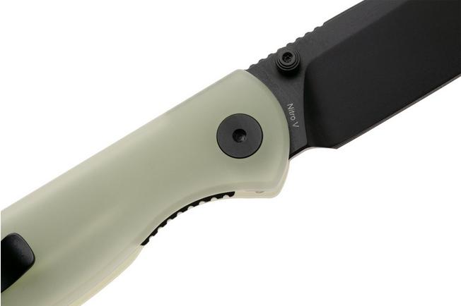 Afbeelding voor QSP Knife Ferret QS170-C2, Black Nitro-V, Glow In The Dark Resin zakmes