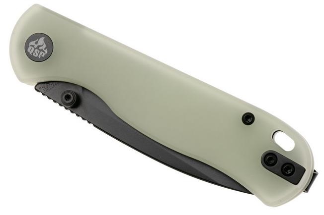 Afbeelding voor QSP Knife Ferret QS170-C2, Black Nitro-V, Glow In The Dark Resin zakmes