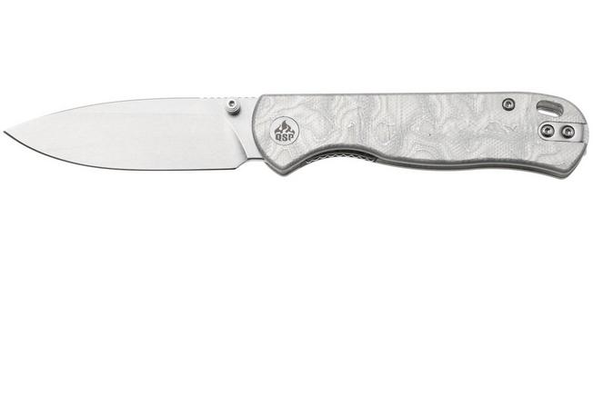 Afbeelding voor QSP Knife Ferret QS170-D1, Stonewashed Nitro-V, White Aluminum Foil G10 zakmes
