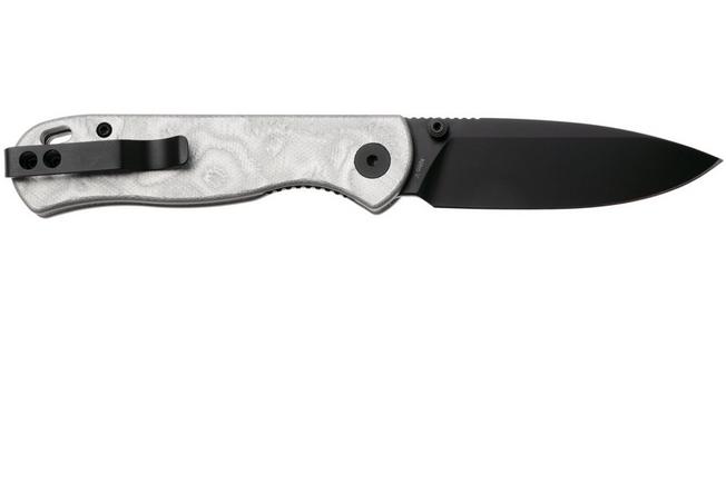 Afbeelding voor QSP Knife Ferret QS170-D2, Black Nitro-V, White Aluminum Foil G10 zakmes