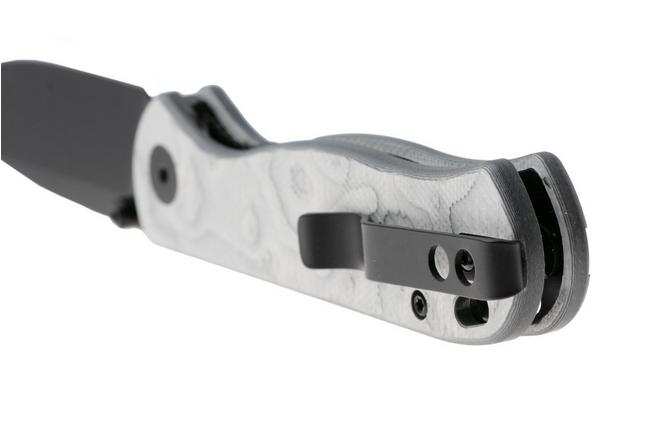 Afbeelding voor QSP Knife Ferret QS170-D2, Black Nitro-V, White Aluminum Foil G10 zakmes