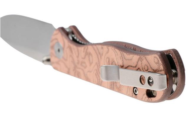 Afbeelding voor QSP Knife Ferret QS170-E1, Stonewashed Nitro-V, Copper Aluminum Foil G10 zakmes