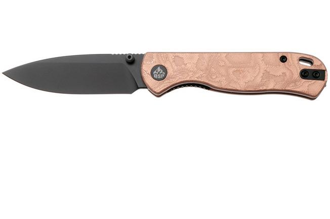 Afbeelding voor QSP Knife Ferret QS170-E2, Black Nitro-V, Copper Aluminum Foil G10 zakmes