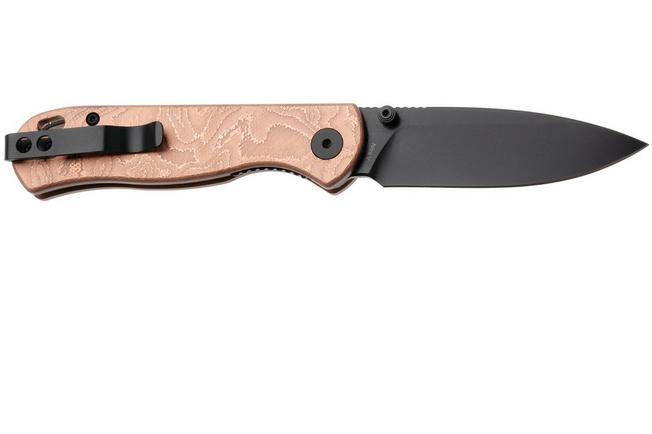 Afbeelding voor QSP Knife Ferret QS170-E2, Black Nitro-V, Copper Aluminum Foil G10 zakmes