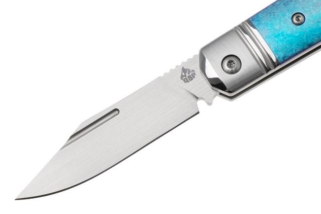 Afbeelding voor QSP Knife Moray QS171-A, Limited Edition, Satin Vanax, Blue Crystallized Titanium zakmes
